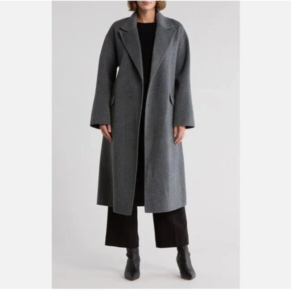 Theory Wool & Cashmere-Blend Robe Coat - Picture 2 of 9